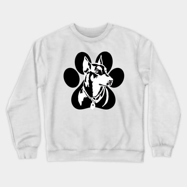 Doberman Paw Art Crewneck Sweatshirt by russodesign